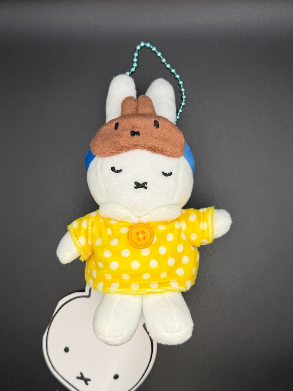 Thailand Miffy with yellow Polka dot pajamas Plush /keychain mf91